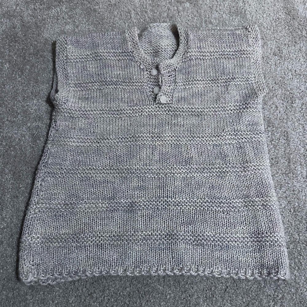 Gray Knit Sleeveless Top